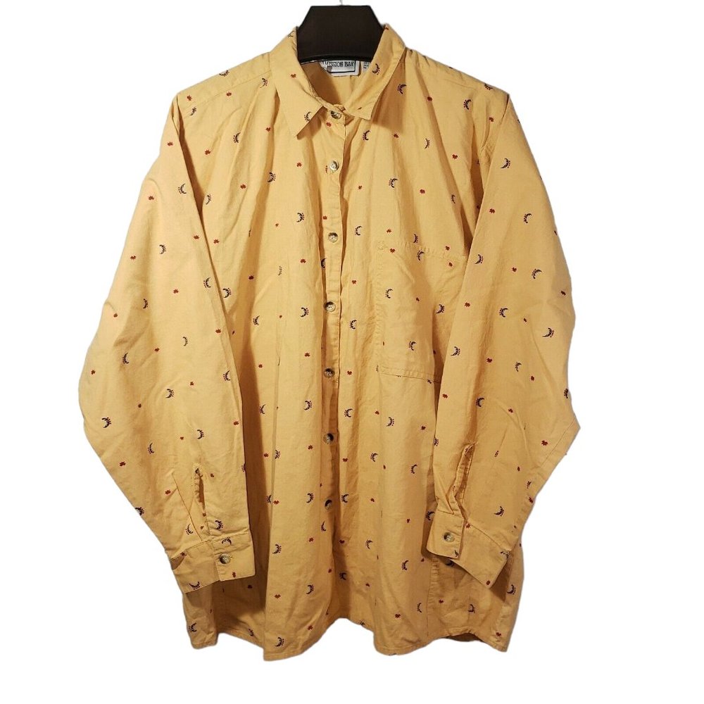 VTG Mission Bay L/S Button Up Shirt 20W Southwest Cottagecore Boho Paisley